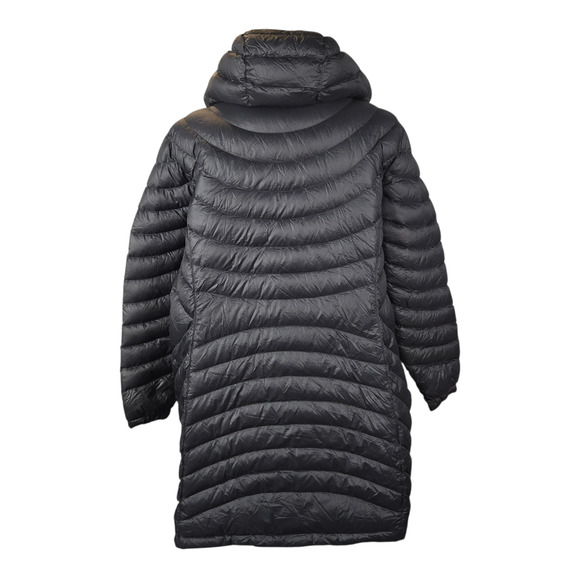 L.L. Bean Womens 3X + Puffer Coat Hood Black Down Long Packable Water Repellent - Picture 4 of 10